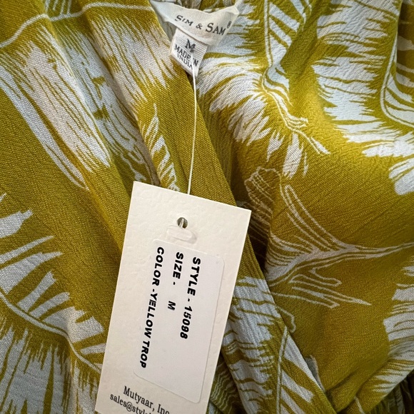 Sim & Sam NWT floral maxi dress sleeveless belted size Medium - Picture 5 of 5